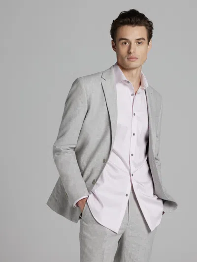 Joe Joseph Abboud Slim Fit Linen Blend Men's Suit In Gray