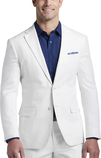 Joe Joseph Abboud Slim Fit Linen Blend Men's Suit Jacket In White