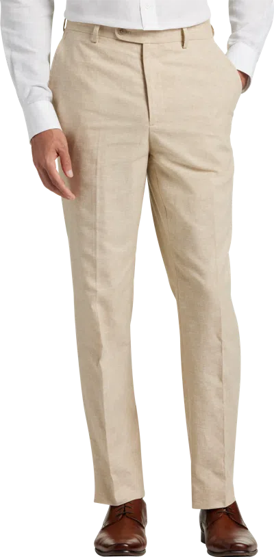 Joe Joseph Abboud Slim Fit Linen Blend Men's Suit Pants In Neutral