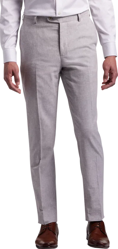 Joe Joseph Abboud Slim Fit Linen Blend Men's Suit Pants In Gray