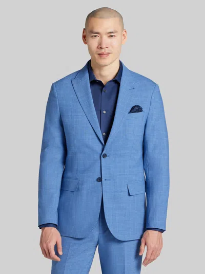 Joe Joseph Abboud Slim Fit Mini Check Men's Suit Jacket In Blue