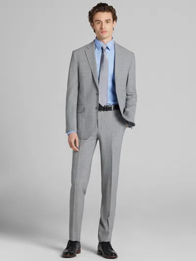 Joe Joseph Abboud Big & Tall Slim Fit Plaid Men's Suit In Gray