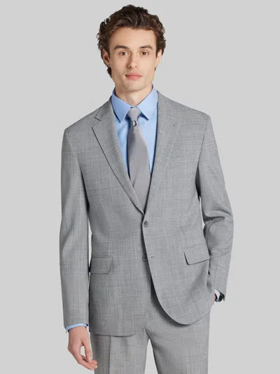Joe Joseph Abboud Slim Fit Plaid Men's Suit Jacket In Gray
