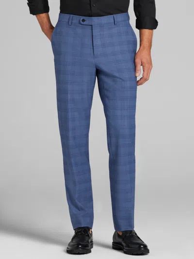Joe Joseph Abboud Slim Fit Plaid Men's Suit Pants In Blue