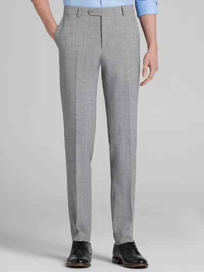 Joe Joseph Abboud Slim Fit Plaid Men's Suit Pants In Gray