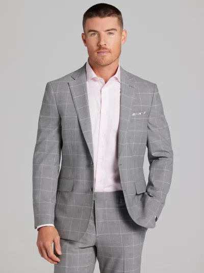 Joe Joseph Abboud Slim Fit Windowpane Plaid Men's Suit Jacket
