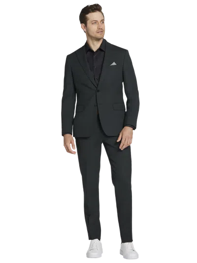 Joe Joseph Abboud Slim Fit Wool Blend Men's Suit Jacket Dark In Multi