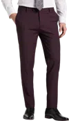 Joe Joseph Abboud Slim Fit Wool Blend Men's Suit Pants Burgundy - Size: 40w X 30l In Red