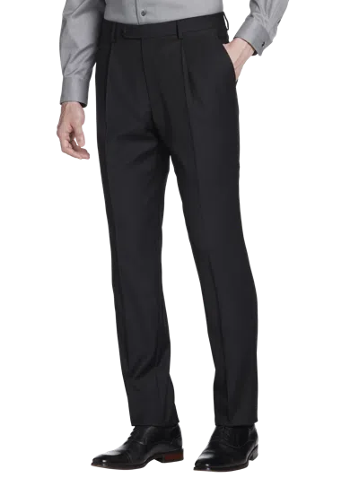 Joe Joseph Abboud Slim Fit Wool Blend Single Pleat Men's Suit Pants In Black