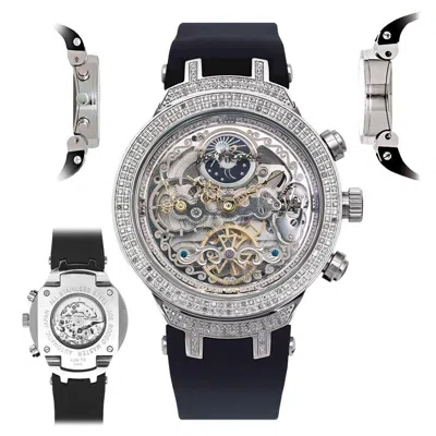 Pre-owned Joe Rodeo Jojo Master Man Jjm80 Diamond Watch With Rubber Band