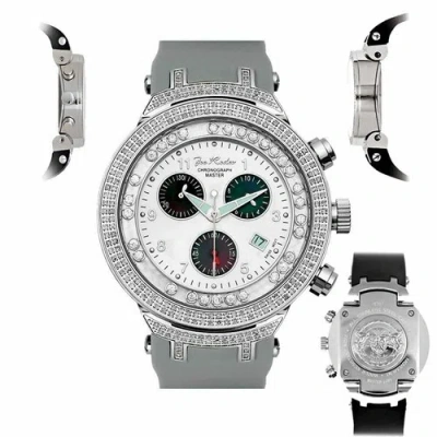 Pre-owned Joe Rodeo Men's Diamond Watch  Master Jjms2(w) 2.20 Ct Chronograph Dial In White