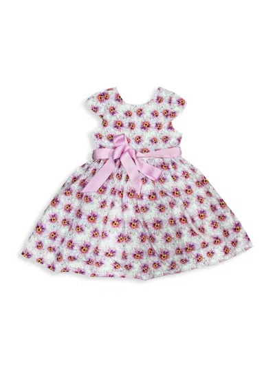 Joe-ella Kids' Baby & Little Girl's Floral Bow Dress In Pink