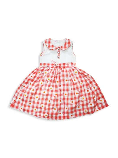 Joe-ella Baby Girl's & Little Girl's Daisy Gingham A Line Dress In Coral