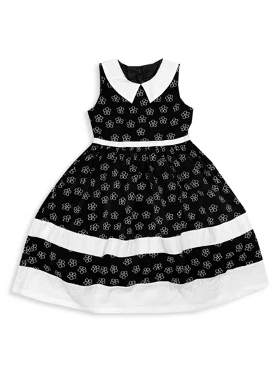 Joe-ella Baby Girl's & Little Girl's Floral A Line Dress In Black