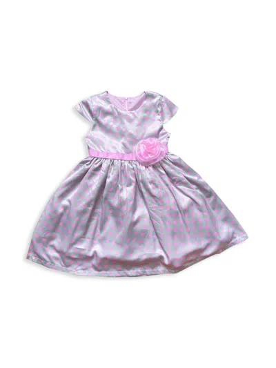 Joe-ella Baby Girl's & Little Girl's Polka Dot A Line Dress In Grey