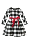 Joe-ella Kids' Buffalo Check Party Dress In Black