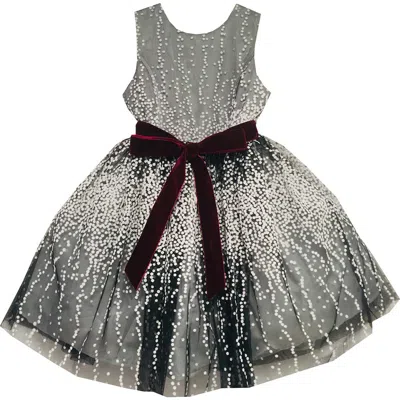 Joe-ella Kids' Tinsel Mesh Dress In Gray