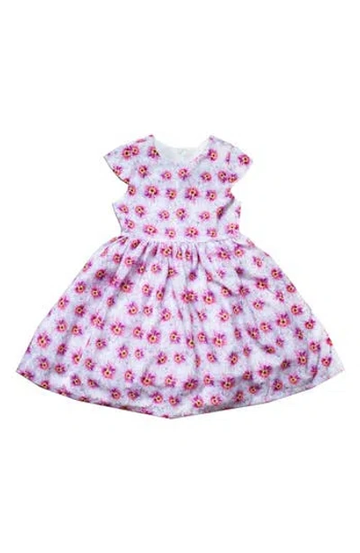 Joe-ella Kids' Valerie Floral Print Dress In Pink