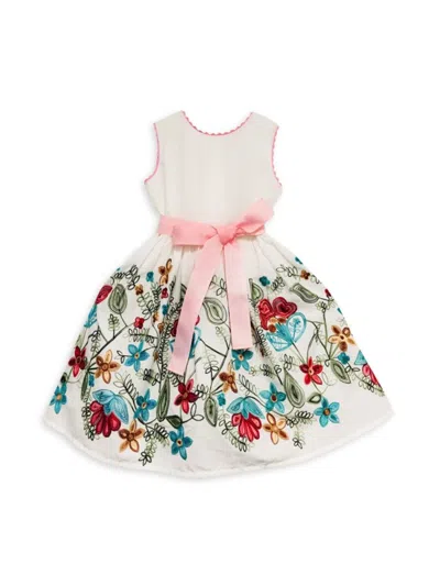 Joe-ella Kids' Litle Girl's & Girl's Meadow Fit & Flare Dress In White