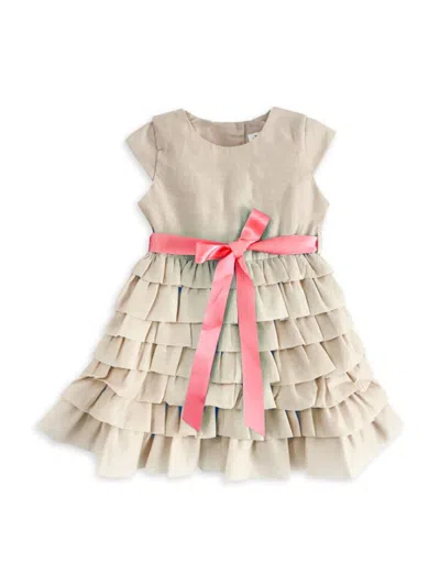 Joe-ella Kids' Little Girl's & Girl's Audrey Fit & Flare Dress In Beige