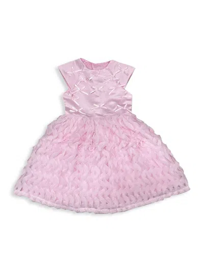 Joe-ella Kids' Little Girl's & Girl's Bow Flutter Skirt Dress In Pastel Pink