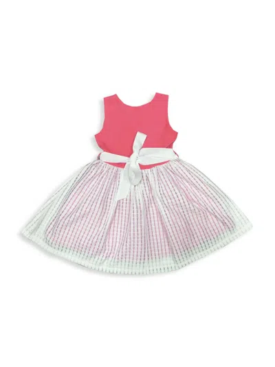 Joe-ella Kids' Little Girl's & Girl's Gingham Bow Dress In Pink