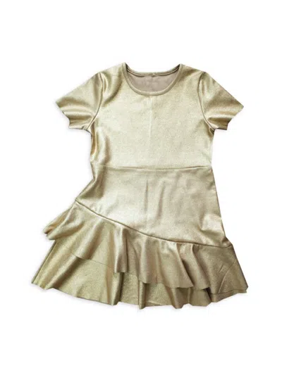 Joe-ella Kids' Little Girl's & Girl's Marisa Metallic Dress In Gold