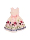 Joe-ella Little Girl's & Girl's Meadow Fit & Flare Dress In Pink