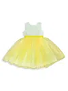 Joe-ella Little Girl's & Girl's Printed Tulle Dress In Yellow