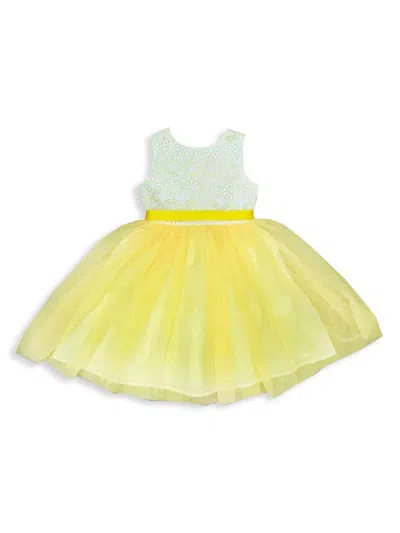 Joe-ella Kids' Little Girl's & Girl's Printed Tulle Dress In Yellow