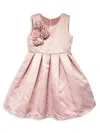 JOE-ELLA LITTLE GIRL'S & GIRL'S SATIN ROSETTE DRESS