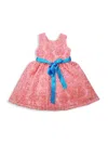 JOE-ELLA LITTLE GIRL'S & GIRL'S TEXTURED FLORAL A LINE DRESS