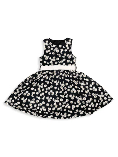 Joe-ella Kids' Little Girl's & Girls Daisy Cotton Print Dress In Black