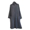 Joeleen Torvick Women's Grey Chunky Maxi Blanket Cardigan In Grey
