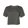Joeleen Torvick Women's Grey Cropped Box Top Tee - Slate In Grey