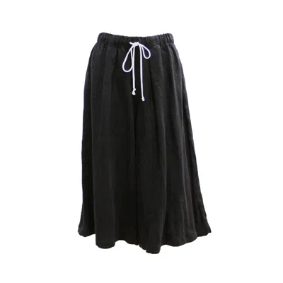 Joeleen Torvick Women's Pleated Linen Culottes - Black
