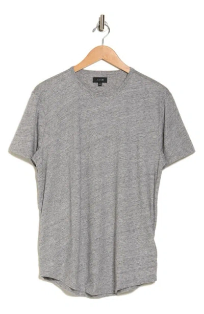 Joe's Essential Slub Curved Hem T-shirt In Heather Grey