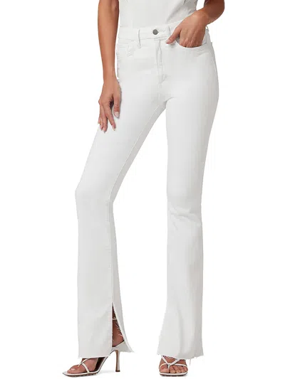 Joe's Hi Honey Womens High Rise Curvy Bootcut Jeans In White