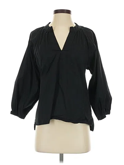 Pre-owned Joe's Jeans 3/4 Sleeve Blouse In Black