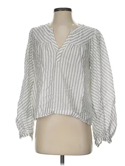 Pre-owned Joe's Jeans 3/4 Sleeve Blouse In Silver