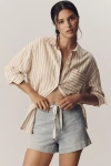 Joe's Jeans Addison Tie-front Denim Shorts In Blue