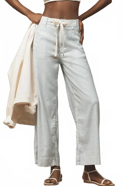 Joe's Jeans Addison Wide Leg Pant In Rail Road Stripe In White