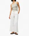 Joe's Jeans The Addison Drawstring Ankle Wide Leg Pants In White