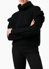 Joe's Jeans Adeline Ruffle Sweater Top In Black In Black