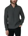 Joe's Jeans Archie Regular Fit Quarter Zip Sweater In Charcoal