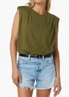 Joe's Jeans Arden Sleeveless Tee In Burnt Olive In Green