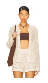 Joe's Jeans Arlo Crochet Cardigan In Gray