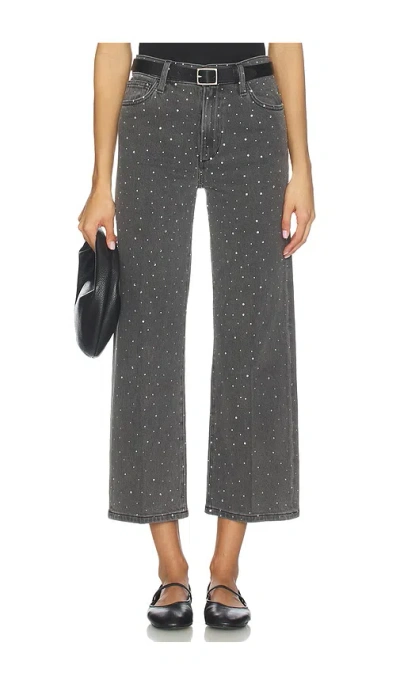 Joe's Jeans Blake Rhinestone High-rise Crop Jeans In Cosmic Night In Black