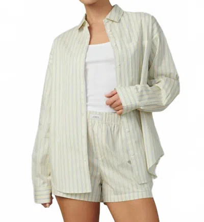 JOE'S JEANS BOYFRIEND BUTTON DOWN SHIRT IN ANISE FLOWER