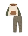 Joe's Jeans Boys' Color Blocked Hoodie & Stretch Twill Jogger Pants Set - Little Kid In Multi